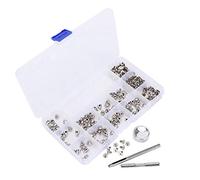 HEEPDD Kit Rivetti con Punte in Lega di Zinco, Viti Rivetti 7x9mm con Strumenti per Bracciali in Pelle Collari per Cani Borse Vestiti Scarpe Cinture Cappelli Decorazioni
