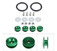 HEEPDD Kit Rondelle Paraurti, Set di Elementi di Fissaggio in Alluminio con e Bulloni per l'uso nel Vano Motore e nel Bagagliaio (GREEN)