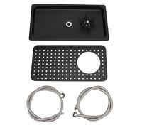 HEEPDD Lavatazze, Sciacquatrice per Bicchieri Ad Alta Pressione con Vassoio di Scarico e Spruzzi Laterali, Strumento per Lavare Tazze in Acciaio Inossidabile per Bar Caffetteria