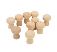 HEEPDD Legno Incompiuto 10 Pezzi Fungo in Legno Non Finiti, Mini Bambole di PEG PEG Persone Dolce per Bambini per Bambini Art Art CRATICO di Pittura Gioco Cami del Party Deca