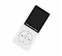HEEPDD Lettore MP3 Lettore MP4, Schermo da 1,8 Pollici, Supporto da 32 GB, Musicale Portatile Ricaricabile, Radio FM, Bianco Blu Azzurro Rosa per le necessità Quotidiane (WHITE)