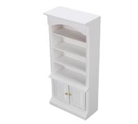 HEEPDD Libreria per Casa delle Bambole in Miniatura a 4 Livelli Armadietto in Legno per Casa delle Bambole in Scala 1: 12, Libreria per delle in Miniatura Scaffale a 4 Livelli per Accessori per