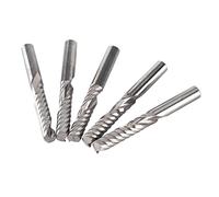 HEEPDD Long -stasting 6 -Mm Wolfram Carbid Final Mulino di un Flauto a Spirale CNC Fresatura Cutter Router Bit Bit 5pc Set per Materiale Morbido