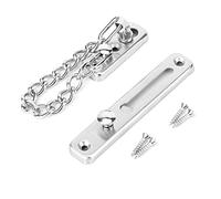 HEEPDD Lucchetto a Catena in Acciaio Inossidabile, Chiusura di Sicurezza Antifurto Facile da Installare con Base Ispessita e Posizionamento Multiforo, per Porte di Hotel, Porte Interne, (Spazzolata)