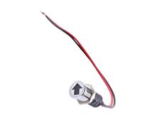 HEEPDD Luci Solari per Cabina a Luce Rossa 12V 12V 14mm LED Indicatore Pannello Cruscotto, Costruzione in Metallo Impermeabile, Facile Installazione per Auto Moto Barca Nan (luce verde)
