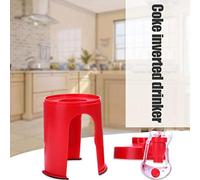 HEEPDD Macchina per Bevande Gassate a Pressione Manuale, Dispenser per Soda Morbida in ABS con Base Antiscivolo per Uso Domestico (rosso)