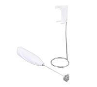 HEEPDD Macchina per Schiuma Elettrica Portatile Nera, Design Portatile per Schiumare il Latte, Ideale per caffè, Cioccolata Calda e Montare le Uova (WHITE)