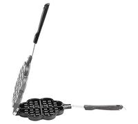 HEEPDD Macchina per Waffle Quadrata, Teglia per Waffle in Alluminio Pressofuso Antiaderente, Rende la Colazione Facile per la Casa e il Campeggio