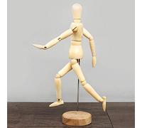 HEEPDD Manichino da Disegno in Legno, Manichini per Artisti Umana con Corpo Flessibile e Base Mobile, per Artisti Schizzi Pittura Fotografia Animazione Manichino da Disegno in Legno, 13 Cm (Circa