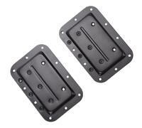 HEEPDD Maniglie Caricate a Molla per Montaggio a Incasso da 2 Pezzi Impugnatura in Gomma in Acciaio Inossidabile per Custodia per Rack Scatola per Altoparlanti per Apparecchiature DJ Marine Boat RV