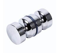 HEEPDD Manopola per porta specchio lucidata a specchio in lega di alluminio per porte doccia in vetro o porte scorrevoli per ufficio