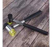 HEEPDD Martello di Gomma Set da 2 Pezzi Martello a Doppia Testa in Plastica Leggera 25mm 30mm Facce in Resina e Gomma per Utensili Manuali per Perforazione di Cucito in Pelle (Set di due pezzi da 25
