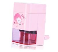 HEEPDD Materiale Scolastico Temperamatite Manuale Azionamento Manuale con Funzione di Sicurezza Automatica per Bambini Aula Dormitorio Biblioteca Scolastica Temperamatite a Manovella Nan (PINK)