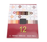 HEEPDD Matite Colorate, Materiale Artistico Senza Legno con 12 Colori, Strumenti di Disegno Versatili per Schizzi e Colorazioni per Artisti e Studenti (Colore del ritratto)