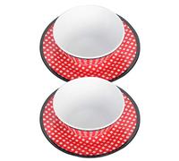 HEEPDD Melamina 4pccs Table Vole of Contest Decion and Facile to per la Cafeteria Tea House ROUGE GRIG ASSICURA E BOCCHE per L'uso Interno