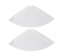 HEEPDD Mensole Angolari da Parete, Mensole Sospese in Acrilico Set da 2 con Foro per Accesso Cavi, Portaoggetti per Montaggio a Parete per Camera da Letto Bagno Soggiorno Ufficio (Trasparente)