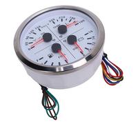 HEEPDD Messa di Tensione della Temperatura dell'acqua a Pressione dell'olio di Carburante con 4 in 1 Calibro Multifunzione DC 12V 0-150 Psi 100-250 ℉ 8-16 V Voltmetro per Camion per Barche per,