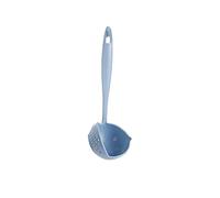 HEEPDD Mesto di Zuppa con Filtro, Approfondimento del Cucchiaio Rotondo Manico Lungo le Stoviglie per per Separare i Solidi Liquidi Nan (BLUE)