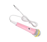 HEEPDD Microfono con Cavo, Microfono Dinamico in Plastica con Suono Chiaro per Bambini, Spina da 3,5 Mm, Ideale per Feste e Spettacoli Karaoke (PINK)