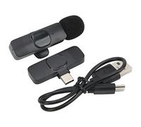 HEEPDD Microfono Lavalier Wireless, Microfono con Clip da Risvolto Plug and Play Accoppiamento Automatico per Telefoni Cellulari per Computer per Tablet (1)