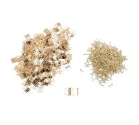 HEEPDD Mini Cerniera di Testa, 200 Pezzi Look Vintage Mini Cerniere in Ottone Massiccio Facili da Installare con Viti per Portagioie Casa delle Bambole Piccolo Cassetto Dell'armadietto