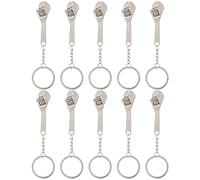 HEEPDD Mini Chiave Inglese da 10 Pezzi, Set di Accessori Portachiavi per Bagagli e Progetti Fai-da-te Mini Chiave Inglese da 10 Pezzi, Portachiavi in ottone e Accessori per Indumenti