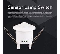 HEEPDD Mini Interruttore Regolabile per Lampada con Sensore di Movimento a Infrarossi PIR a Soffitto da 360 Gradi, Rilevamento Ad Alta sensibilità, Risparmio Energetico, Uso Interno per le necessità