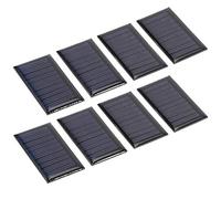 HEEPDD Mini Pannelli Solari 8 Pezzi, Caricabatterie Solare in Silicone Policristallino per Luci da Prato, Artigianato e Uso Esterno Interruttori e Prese