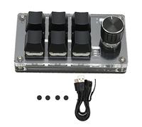 HEEPDD Mini Tastiera, Interruttore Blu Tastiera a 6 Tasti con una Sola Mano Ampiamente Utilizzata per il Computer (#1)