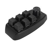 HEEPDD Mini Tastiera Meccanica, Interruttore Rosso Plug and Play Programmabile 6 Tasti 1 Manopola Tastiera da Gioco Dal Design Ergonomico Durevole per Supporti Multimediali (USB cablata)