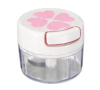 HEEPDD Mini Tritatutto per Verdure, Robot da Manuale in ABS con 304 Lame Tritatutto Portatile e Multifunzionale per Aglio, Peperoncino, Viaggi (PINK)
