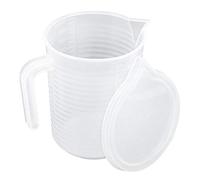 HEEPDD Misurino in Plastica, Caraffa Graduata di Grande capacità con Coperchio, Materiale PP Resistente Al Calore, Perfetto per Cuocere Al Forno e Cucinare, 1000 Ml (1000 ml)