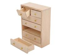 HEEPDD Mobili per Bambole in Miniatura 1:12, Vetrinetta Realistica in Legno, Vetrina di Mobili per Case delle Bambole Fatta a Mano per Bambini