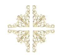 HEEPDD Mobili per Home Office in Ferro d'Angolo Vintage Angolo Scrivania Decorativo, Protezione Angolare per Box en, 100 Pezzi di Ottone Antico/argenteo Bianco/giallo Decorazione Quotidiano (YELLOW)