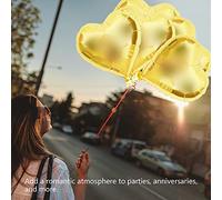 HEEPDD Mobili per Ufficio a Casa 10 Pezzi 10 Pollici in Alluminio a Cuore Palloncini in Alluminio, Sigillatura Automatica, Sicurezza, Colori Vivaci, Atmosfera Romantica per la Categoria Festival (#1)