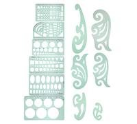 HEEPDD Modello da Disegno da 12 Pezzi, Righello da Disegno Geometrico in Plastica Multifunzionale per la Progettazione di Abbigliamento, con Scale Trasparenti per Opere D'arte di