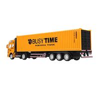 HEEPDD Modello di Camion Portacontainer in Lega in Scala 1:48, Funzione di Arretramento, Porte Apribili, per Bambini Dai 3 Anni in su, Veicolo da Collezione (Camion portacontainer)