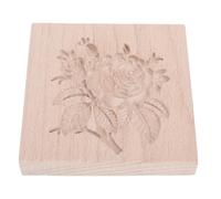 HEEPDD Modello di Fiori di Rosa Stampo, Timbro per Biscotti in Legno Intagliato Stampo 3D in Legno Timbri Fai da Te
