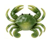 HEEPDD Modello di Granchio Artificiale Simulazione in PVC Morbido Animale Dell'Oceano 11,5 Cm, Granchio Finto Realistico per Decorazioni per la Casa, Bomboniere, Insegnamento di Biologia (GREEN)