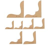 HEEPDD Modello per Angolo di Portafoglio in Acrilico da 8 Pezzi, Stencil Artigianale in Pelle con Motivo Floreale, Trasparente Resistente 2,3 Mm di Spessore, con Carta Kraft