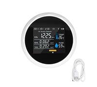 HEEPDD Monitoraggio della qualità dell'Aria, ABS in Tempo Reale Schermo a Colori Intelligente Monitor di qualità dell'Aria Monitor USB Funzione BT Multifunzionale per Il Rilevamento 'umidità