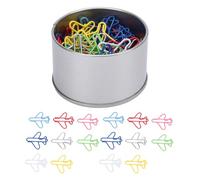 HEEPDD Morsetti da 50 Pezzi Clamp/Holder di Carta, Clamp/Holder di Carta a Forma di Aeroplano Materiale in Ferro Planner per Planner per Taccuini