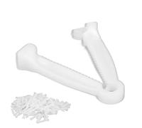 HEEPDD Morsetti per Cordone Ombelicale USA e Getta da 100 Pezzi, Ombelicali per Animali in PVC con Design Seghettato Antiscivolo Kit di Forniture per la Nascita della Casa per Cuccioli