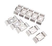 HEEPDD Morsetto per Recinzione in Acciaio Inossidabile 304 da 10 Pezzi, Supporto per Staffa Angolare per Recinzione per Tappetino per Agricola per Montanti per Tubi da 28 a 32 Mm Hardware Connettore