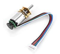 HEEPDD Motoriduttore DC 6V 2W, Encoder Hall GBMQ GM12BY20 in Metallo con Disco Codificato Magnetico, per Serrature Elettroniche Macchinine Fai da Te Piccoli Robot (6V 50RPM)