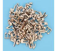 HEEPDD Note Musicali in Legno da 100 Pezzi, Buone Materie Prime Artistiche, Etichette Artigianali Fai -da -te per Bambini e Decorazioni per Feste, 0,79 Pollici di Nota in bambù (Note musicali di