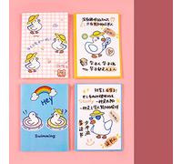 HEEPDD Notebook da Cartone Animato da 4 Pezzi, 32 Pagine NOVEPADS CINETTO Pianificatore di Memo del Diario NAN (Apprendimento elegante (prezzo unico))