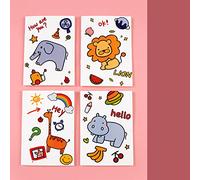 HEEPDD Notebook da Cartone Animato da 4 Pezzi, 32 Pagine NOVEPADS CINETTO Pianificatore di Memo del Diario NAN (Zoo (prezzo del prezzo unico))