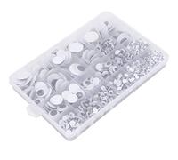 HEEPDD Occhi Finti Autoadesivi 1298 Pezzi Occhi Finti Autoadesivi, Adesivi Sinuosi in Plastica Resistente per Scrapbooking, Ideali per Progetti Artistici e Artigianali e Decorazioni per Bambole Nan