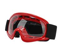 HEEPDD Occhiali da Moto per Bambini Occhiali da Sci Antipolvere Professionali Leggeri Occhiali da Sci per Moto Antivento per Bambini (Rosso)